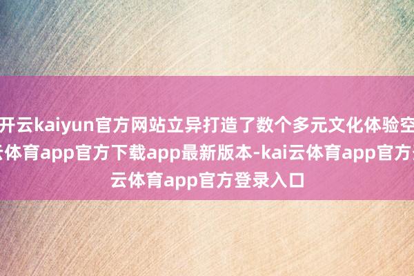 开云kaiyun官方网站立异打造了数个多元文化体验空间-kai云体育app官方下载app最新版本-kai云体育app官方登录入口