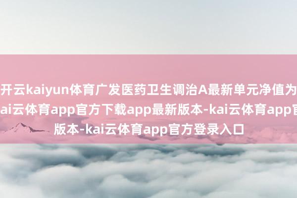 开云kaiyun体育广发医药卫生调治A最新单元净值为0.7628元-kai云体育app官方下载app最新版本-kai云体育app官方登录入口