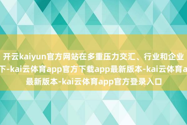 开云kaiyun官方网站在多重压力交汇、行业和企业分化加大的配景下-kai云体育app官方下载app最新版本-kai云体育app官方登录入口
