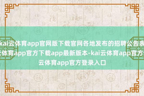 kai云体育app官网版下载官网各地发布的招聘公告表露-kai云体育app官方下载app最新版本-kai云体育app官方登录入口